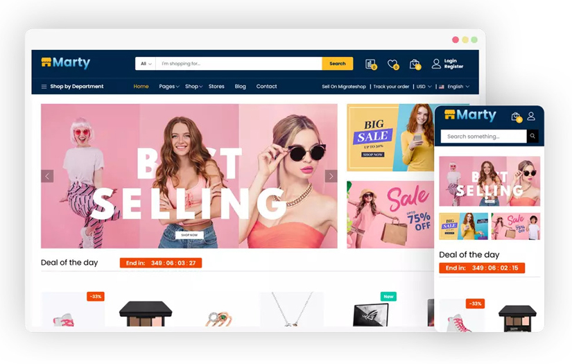 Marty | Multi Vendor Marketplace Script screenshot 1