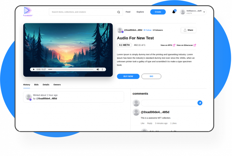 Dreamster World NFT Marketplace screenshot 1