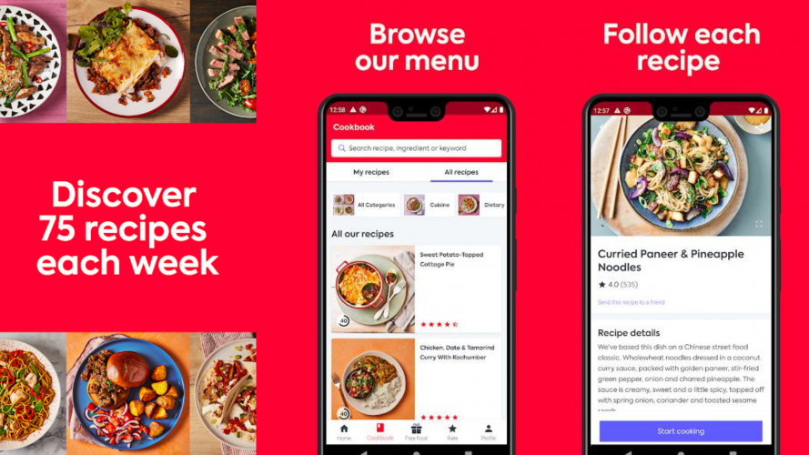 Gousto: Delicious food delivered to your door in a big red box. screenshot 1