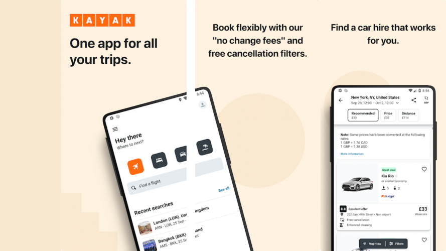 KAYAK: Flight, Hotels and Rental Cars screenshot 1