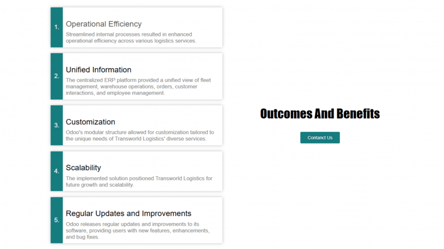 Odoo ERP Implementation for Logistics : Transworld screenshot 2