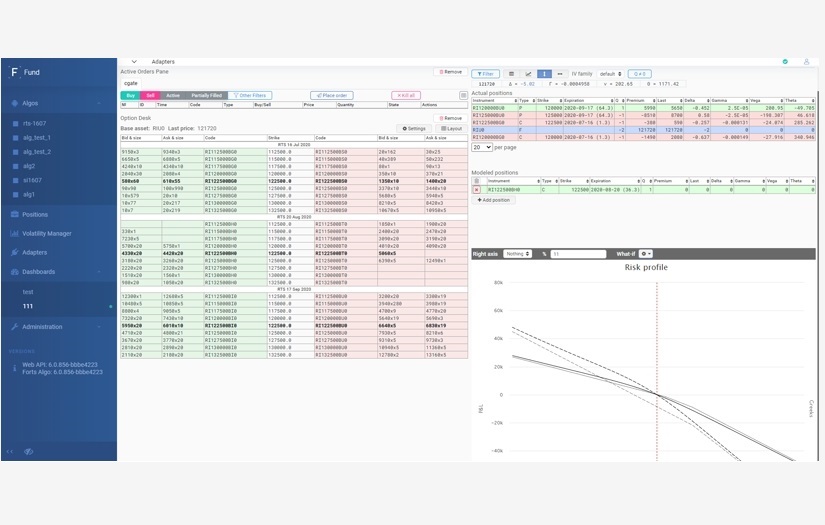 Fund — options portfolio management system screenshot 3