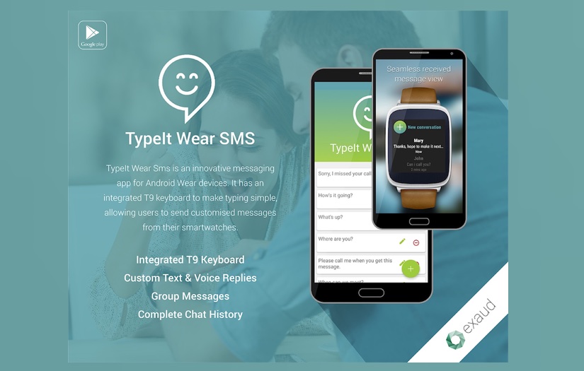 TypeIt Wear Sms screenshot 1