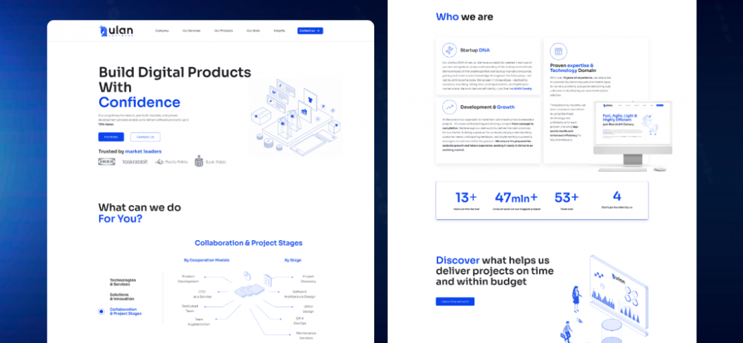 Ulan Software – Software House Website for Development screenshot 1