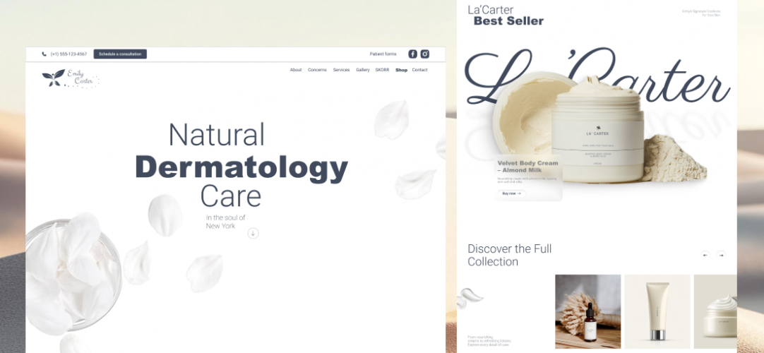 Aesthetic Website for a Dermatology and Premium Service screenshot 1