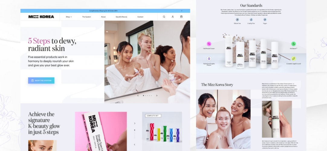 Mizz Korea — Digital Clarity for a Global Beauty Brand screenshot 1