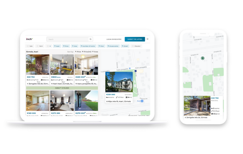 Property listing website for a real estate company screenshot 2