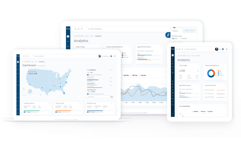 React admin dashboard for web development automation screenshot 2