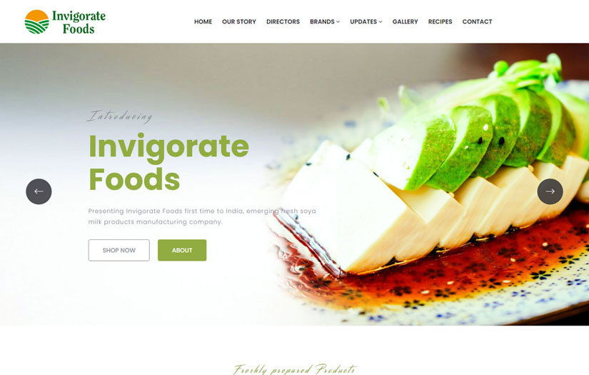 Invigorate foods screenshot 1