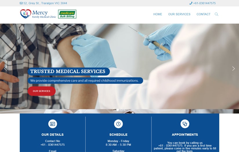 Mercy Family medical clinic screenshot 1
