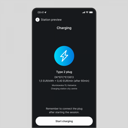 1ev.app - mobile app for streamlining EV charging screenshot 1