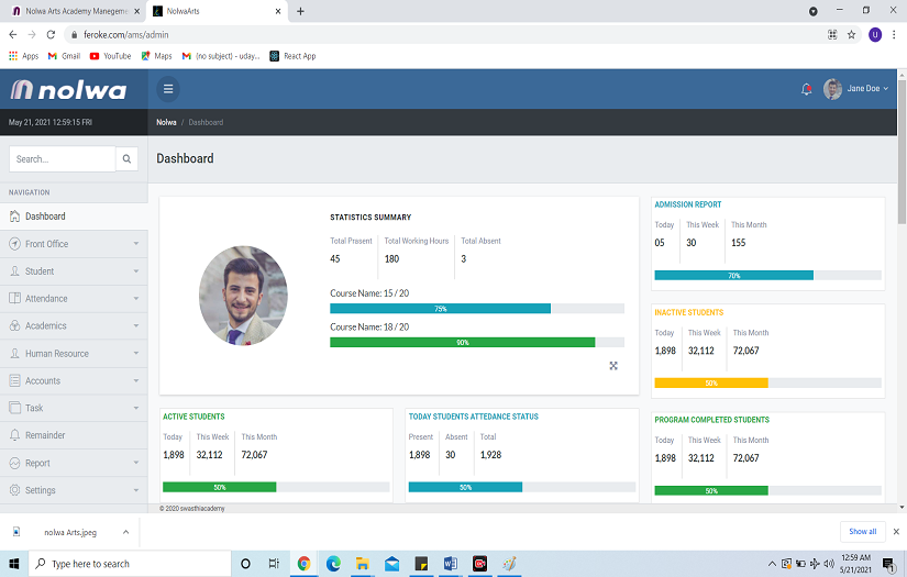 Training Institute Management System screenshot 1