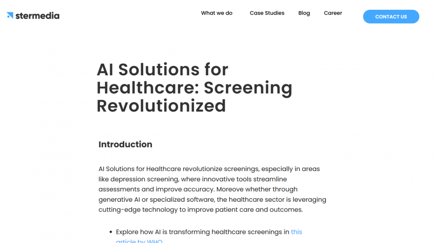 AI-Powered Healthcare Solutions: Transforming Mental Health Screenings screenshot 1