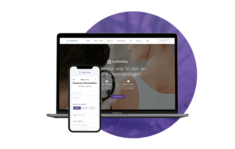 MySkinDoc: web development for a telehealth consultation platform screenshot 1