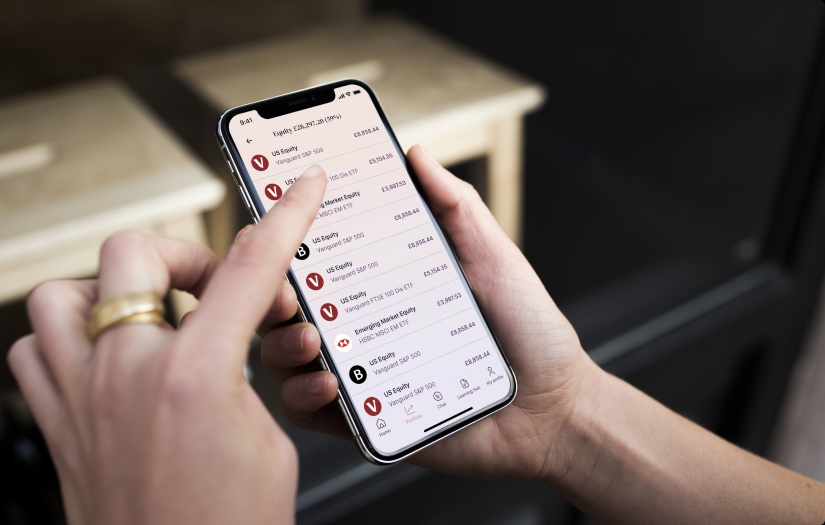 Product design development for a digital wealth management platform screenshot 1