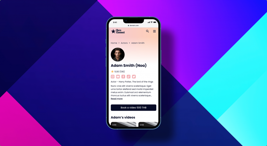 DaraConnect: Creating a social media app for a celebrity video marketplace screenshot 3