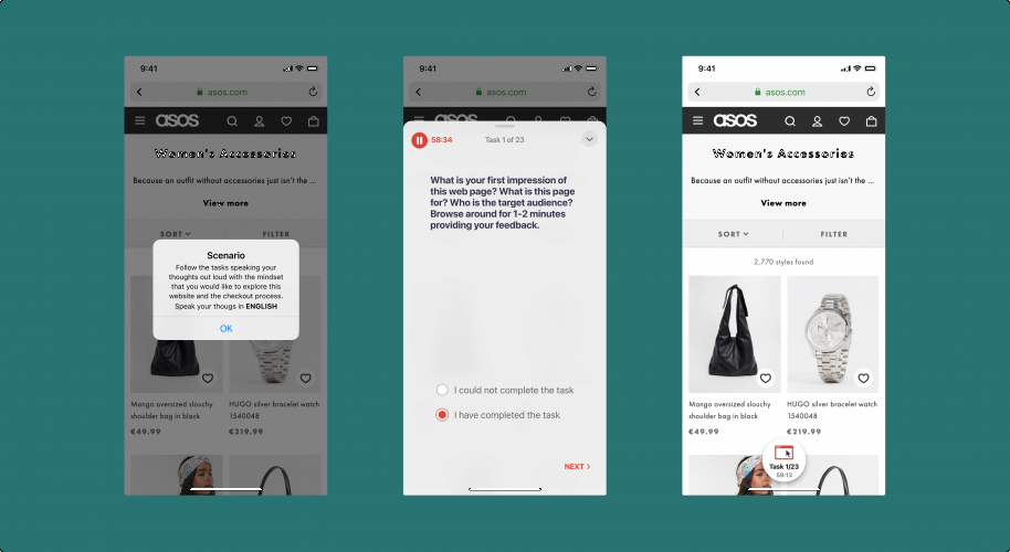 Userfeel: a remote usability testing tool screenshot 1