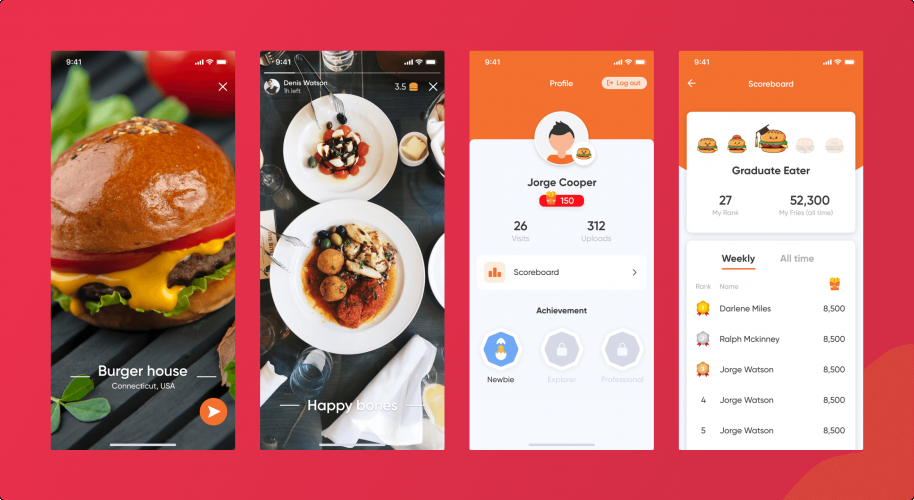 Eatmap: mobile app development for food discovery app screenshot 1