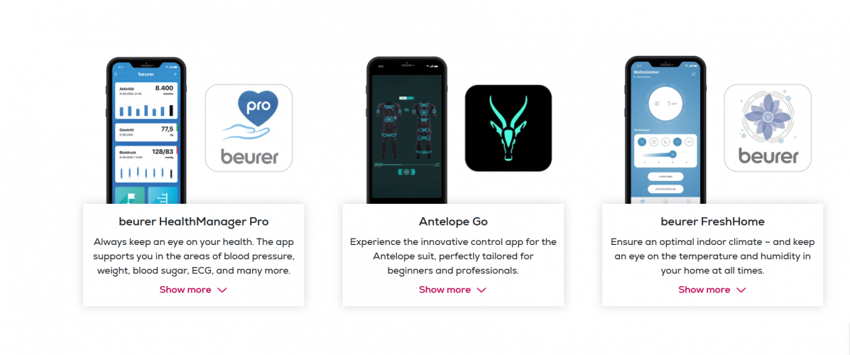 Beurer.com - brand specializing in health and well-being products screenshot 5