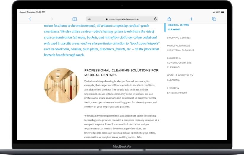 Corporate Clean screenshot 2