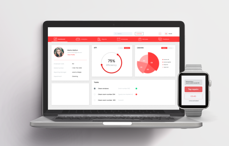 Platform solution with online employee training portal for a cleaning company screenshot 1