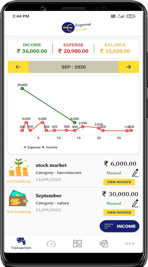 Expense Guide - Journey to fulfill financial goals screenshot 2