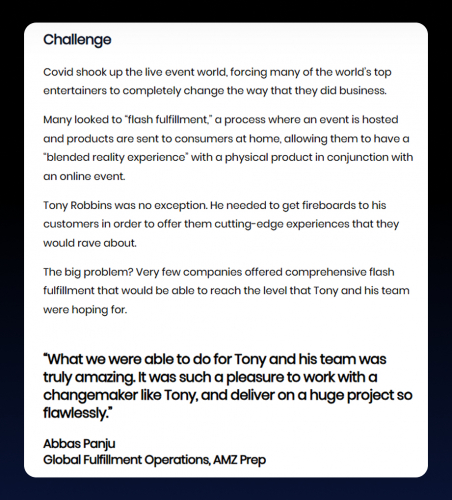 Tony Robbins Flash Fulfillment: 13,000 Orders, 48 Hours, 99% On-Time Delivery screenshot 1