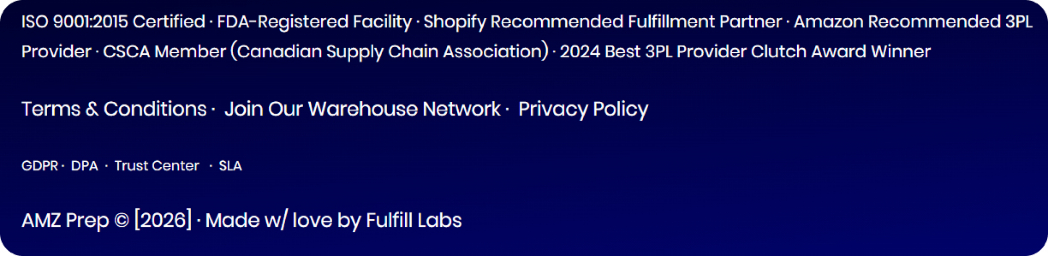 AMZ Prep Named #1 Clutch Global B2B Champion: 3PL, Freight, and Amazon FBA  screenshot 1