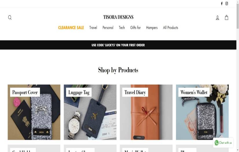 Tisora Designs - Personalized Travel & Lifestyle accessories screenshot 1