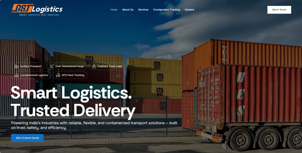 Website Design & Development for Logistics Business screenshot 3