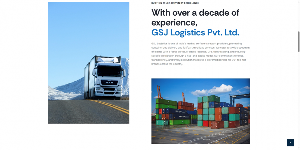 Website Design & Development for Logistics Business screenshot 2