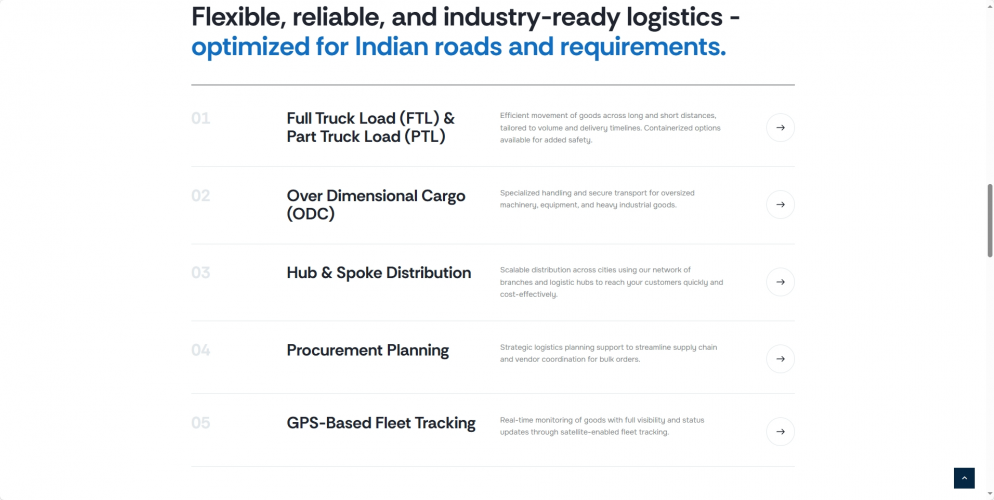 Website Design & Development for Logistics Business screenshot 1