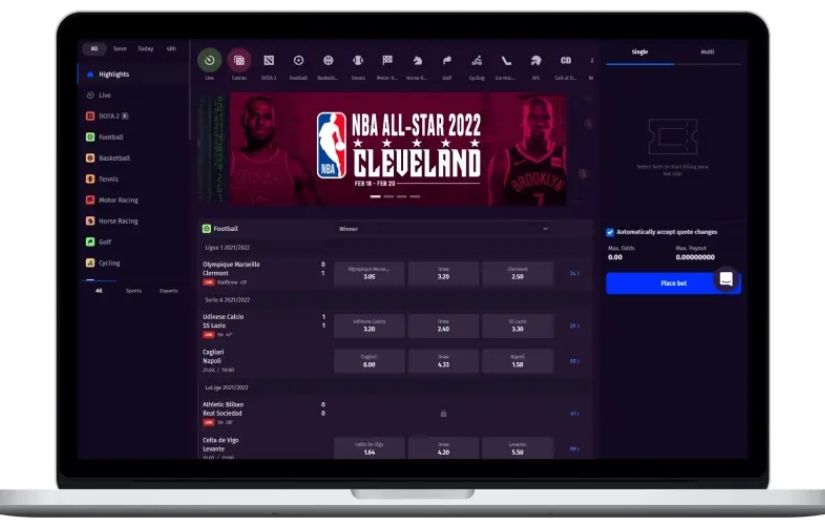 Cryptocurrency Betting Platform screenshot 1