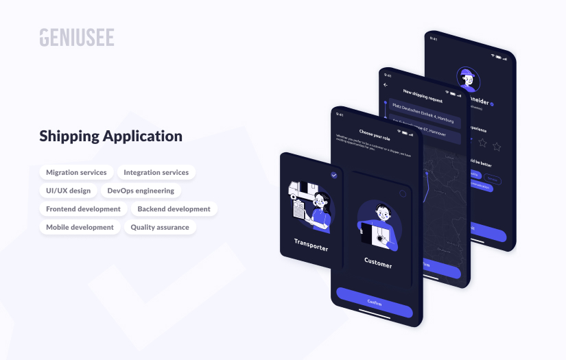 Shipping Application screenshot 1