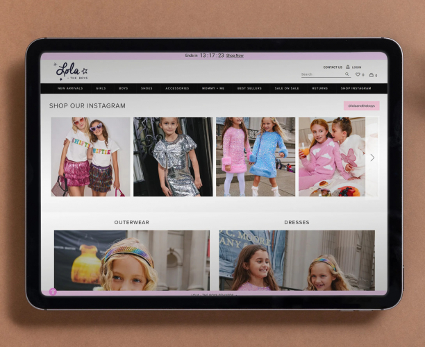 Lola + The Boys – Scalable E-commerce Platform for a Trendy Kids' Fashion Brand screenshot 3