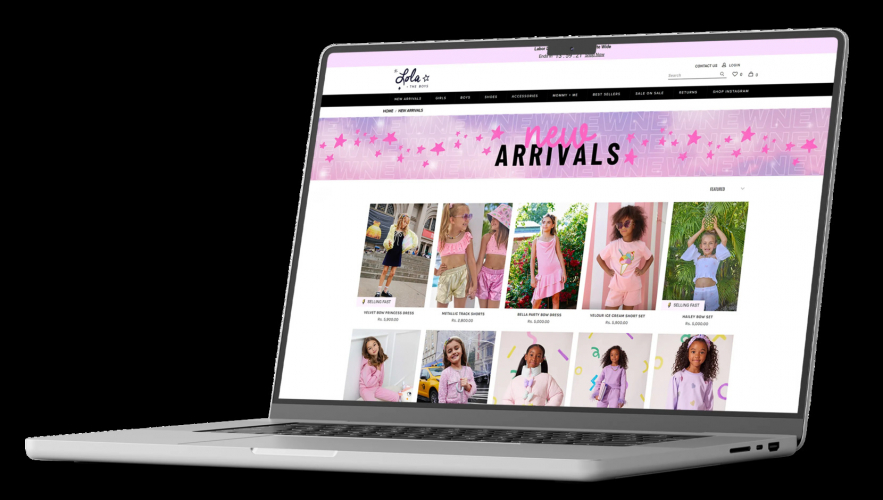 Lola + The Boys – Scalable E-commerce Platform for a Trendy Kids' Fashion Brand screenshot 1