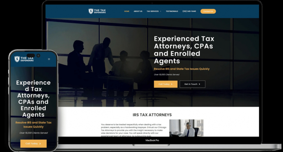 The Tax Defenders – Professional Website for a Veteran-Owned Tax Law Firm screenshot 4
