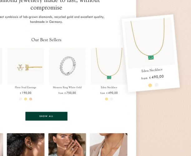 VEYNOU – Sustainable Luxury Jewelry E-commerce Platform screenshot 5