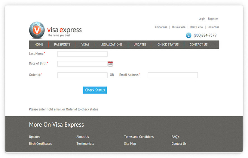 VISA EXPRESS screenshot 1