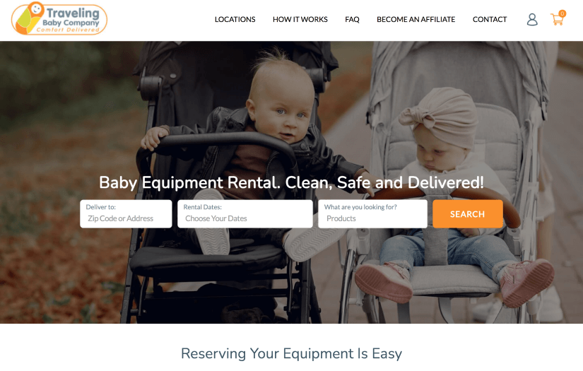 TravelingBaby | Back-end portal for multiple vendors on Magento screenshot 1