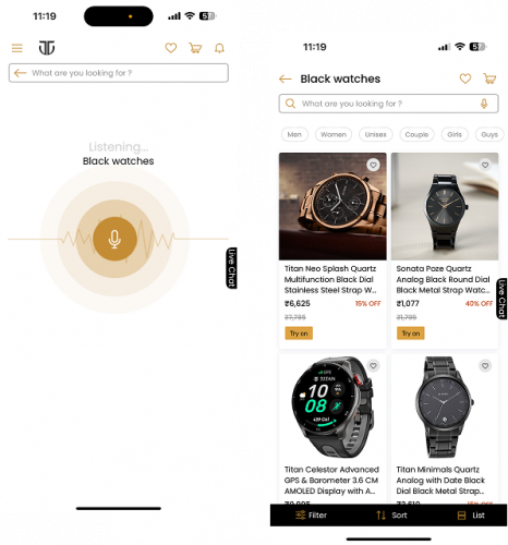 Building shopping app for watches: Titan World screenshot 1