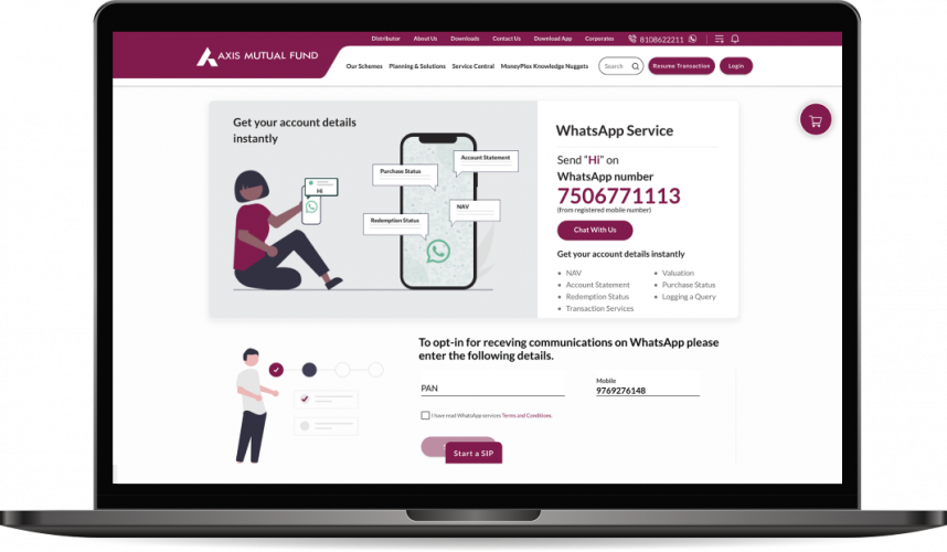 Axis Mutual Fund: Reinvented digital platform screenshot 1