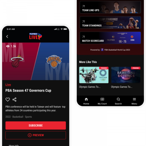 Crafting multi-platform sports streaming apps screenshot 3