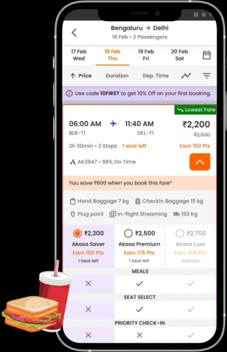 Akasa: Re-imagining airline ticket booking screenshot 4