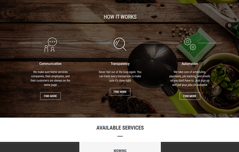 Chopr - Professional cleanup services web application screenshot 2