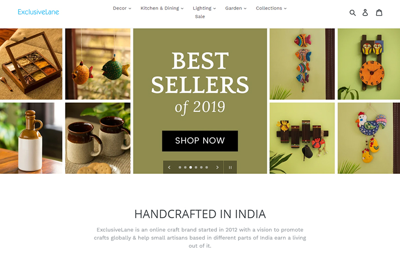 Handicrafts & Gifts - Buy Exclusive Home Decor & Lighting Products – ExclusiveLane screenshot 1