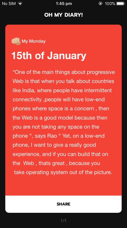 Oh My Diary screenshot 1