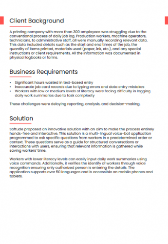 AI Voice Bot for Easy Daily Print Log Entries screenshot 1