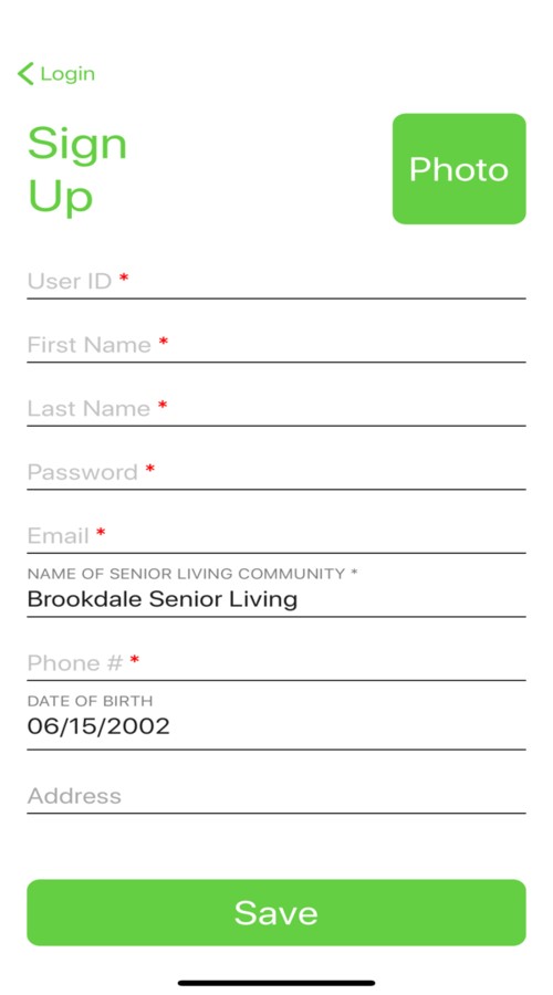 On-Demand Care Assistance App screenshot 1