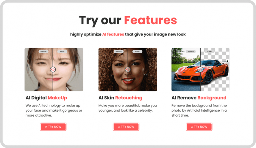 Photoretouch - AI-powered Automated Photo Retoucher Tool screenshot 1